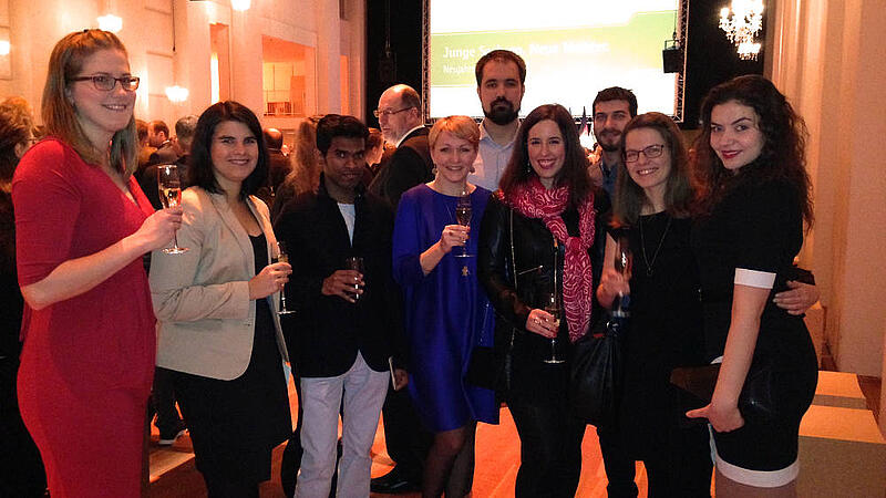 DIPP school project members in the big hall of the Festspielhaus Hellerau