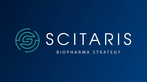 Logo Scitaris on a dark blue gradient background